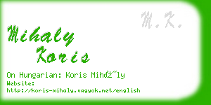 mihaly koris business card